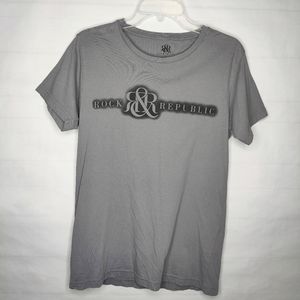 Men's Rock & Republic Graphic Gray T-shirt Small